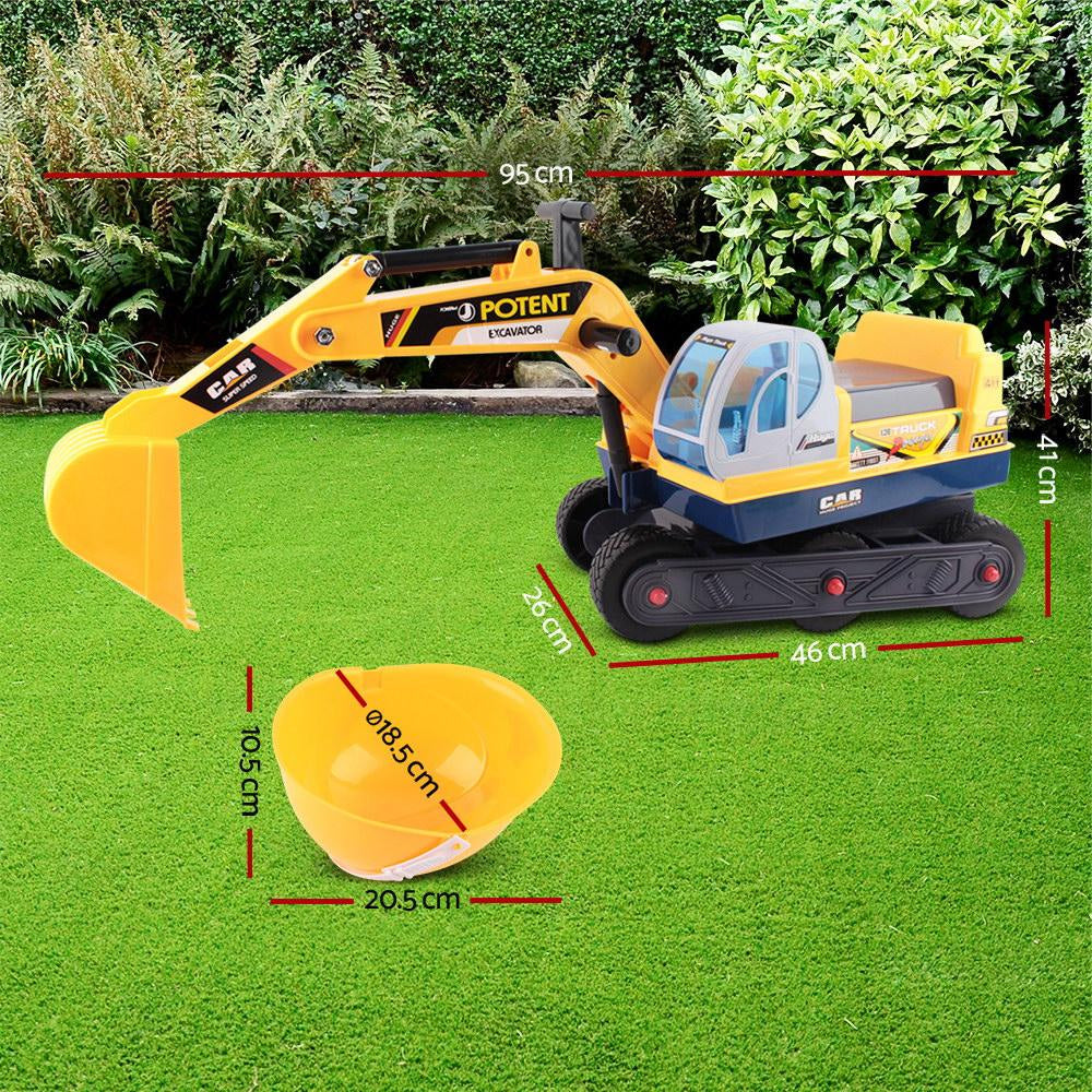 Kids Ride On Excavator - Yellow Fast shipping sale