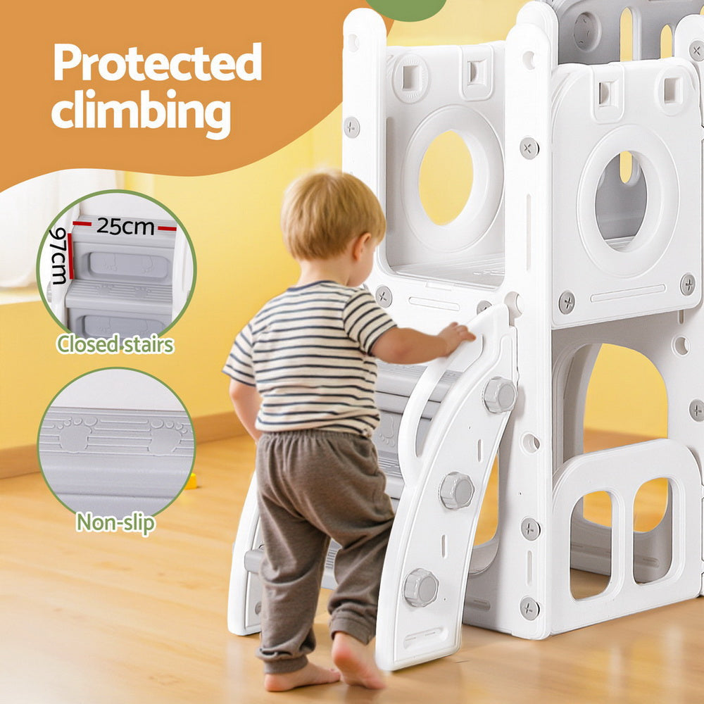 Kids Slide Swing Set Ball Hoop Rings Football Outdoor Toys Fast shipping On sale