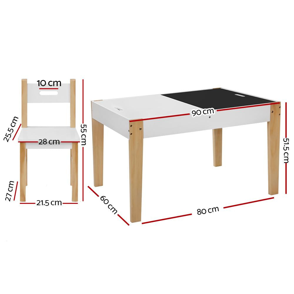 Kids Table and Chair Set Activity Chalkboard Toys Storage Desk Drawing Furniture Fast shipping On sale