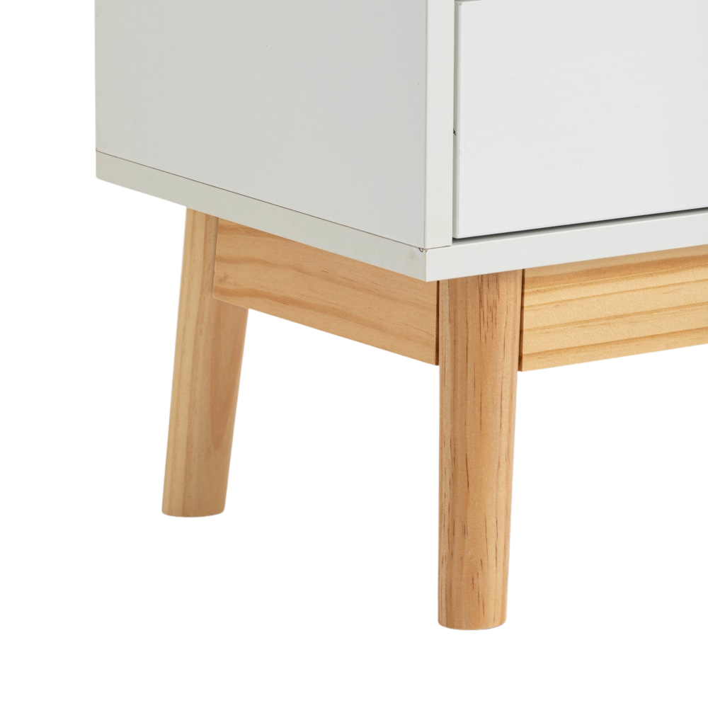 Kieran 5 - Tier Bookcase Display Shelf 1 - Drawer - White/Oak Fast shipping On sale