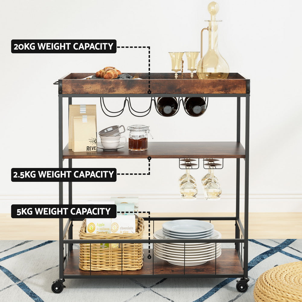 Kitchen Island Rolling Serving Cart Fast shipping On sale