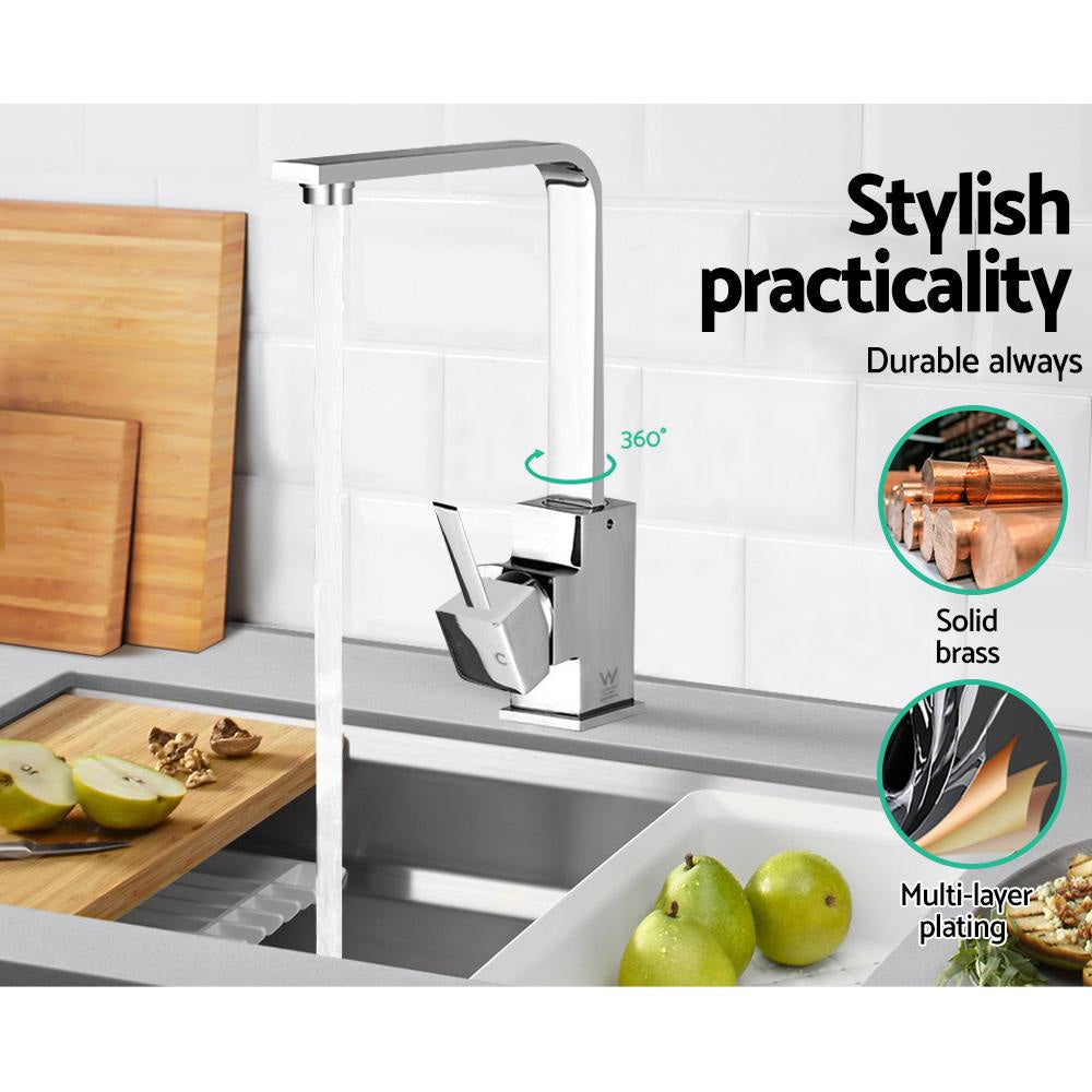 Kitchen Mixer Tap - Silver & Shower Fast shipping On sale
