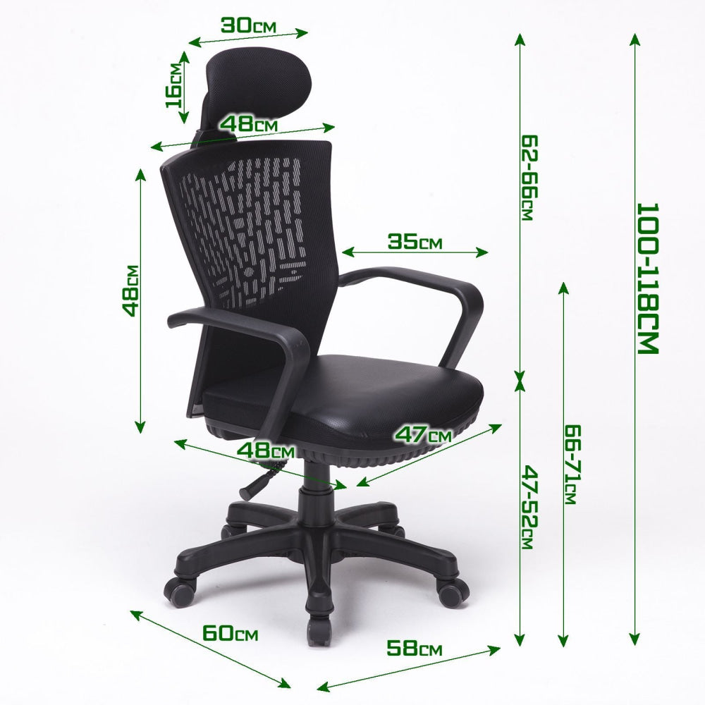 Korean Black Office Chair Ergonomic Chill Fast shipping On sale