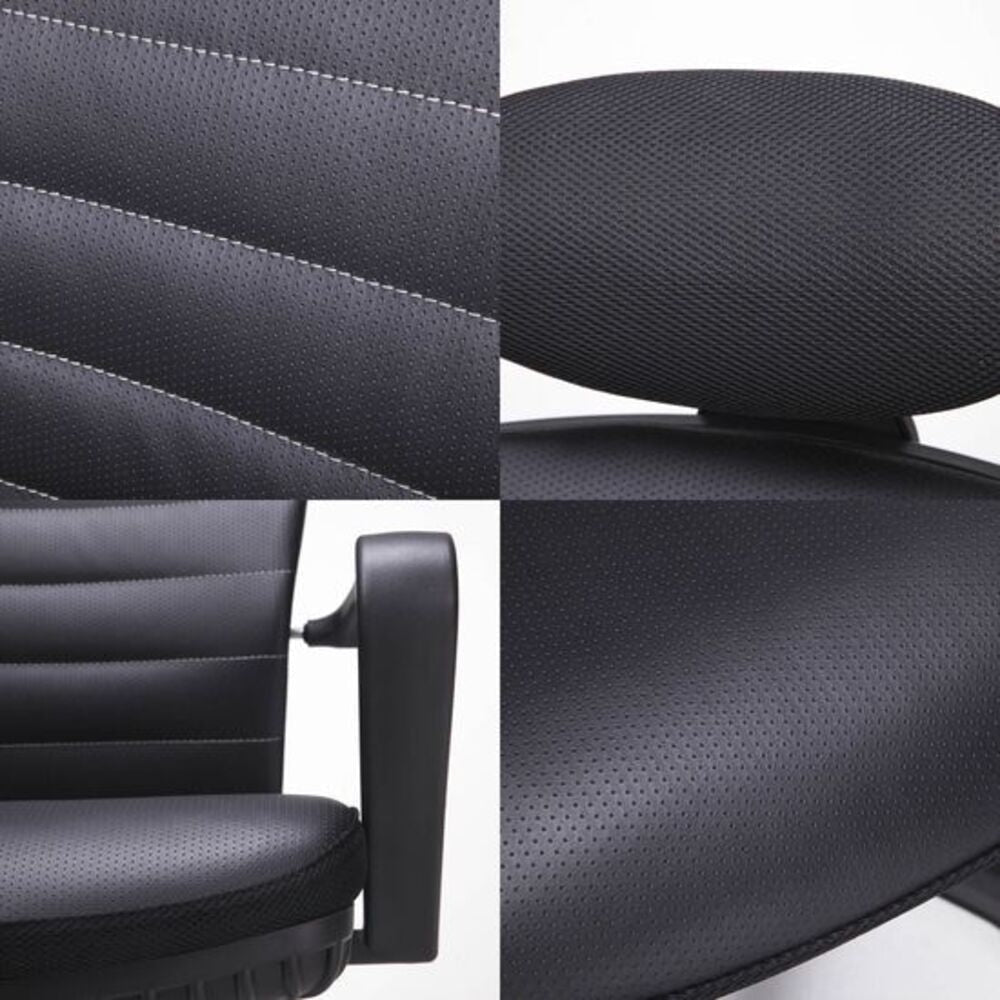 Korean Black Office Chair Ergonomic Cozy Fast shipping On sale