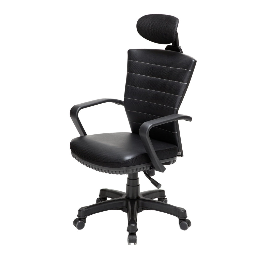 Korean Black Office Chair Ergonomic Cozy Fast shipping On sale