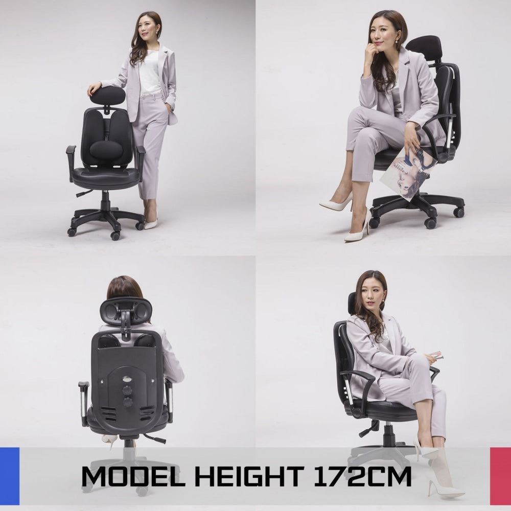 Korean Black Office Chair Ergonomic SUPERB Fast shipping On sale