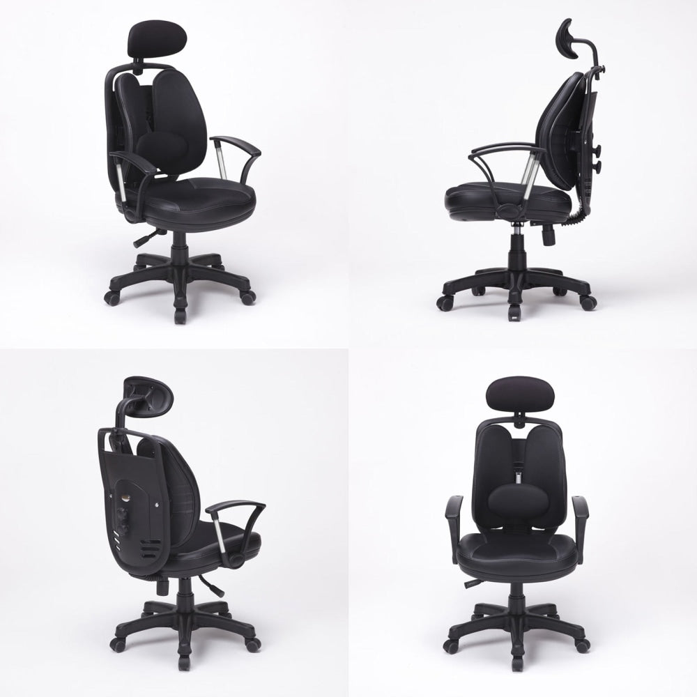 Korean Black Office Chair Ergonomic SUPERB Fast shipping On sale