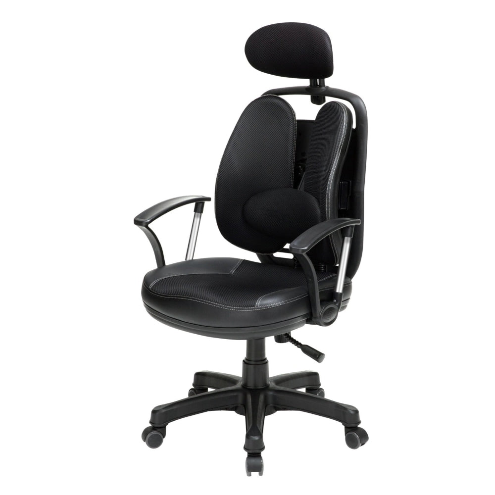 Korean Black Office Chair Ergonomic SUPERB Fast shipping On sale