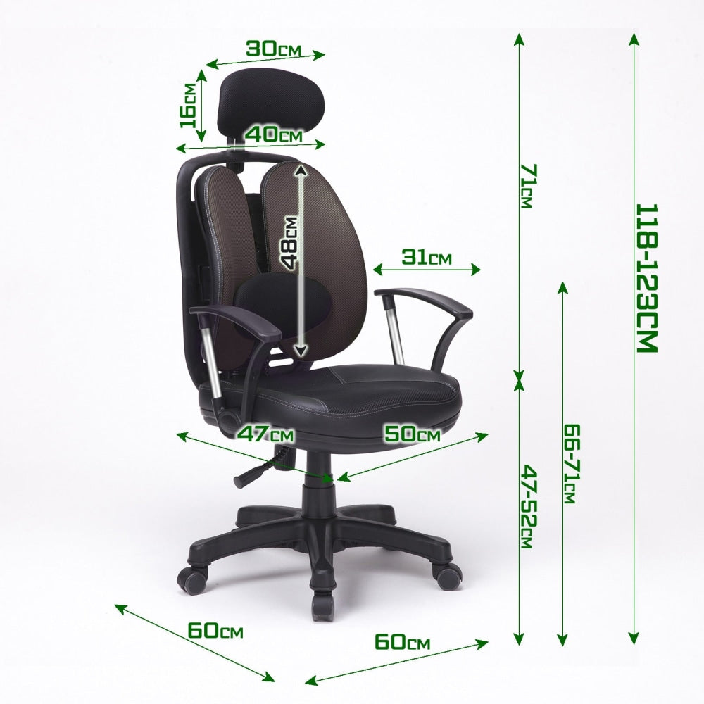 Korean Grey Office Chair Ergonomic SUPERB Fast shipping On sale