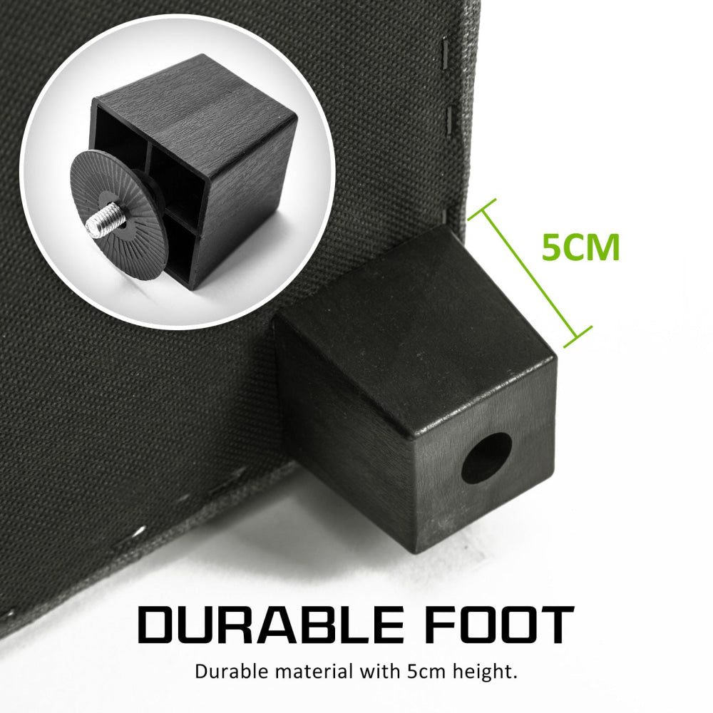 La Bella 102cm Dark Grey Storage Ottoman Stool Fabric Fast shipping On sale