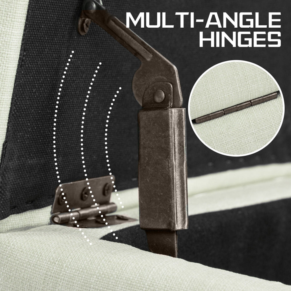 La Bella 102cm Light Green Storage Ottoman Stool Fabric Fast shipping On sale