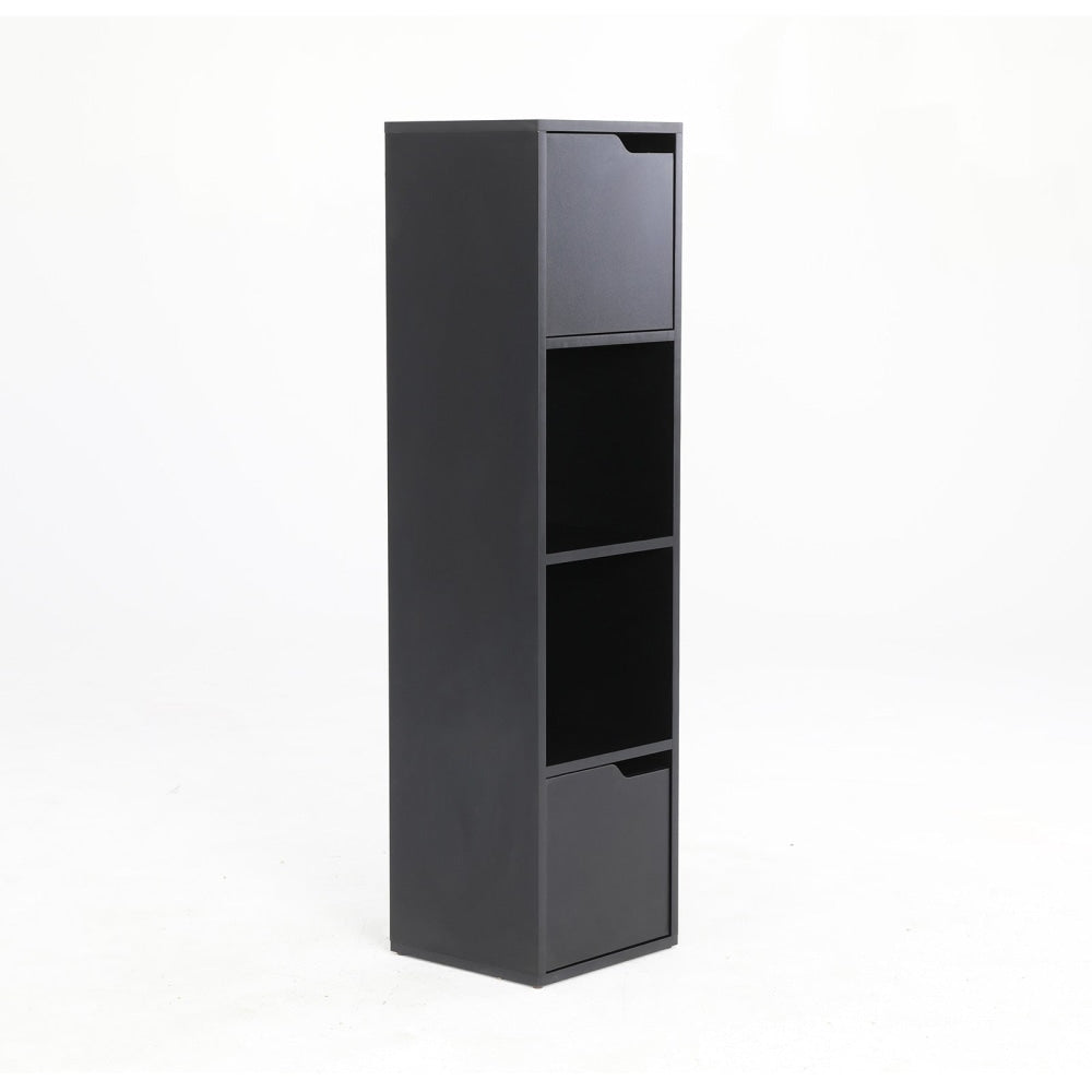 La Bella 119cm Black Bathroom Storage Cabinet Tall Slim Fast shipping On sale