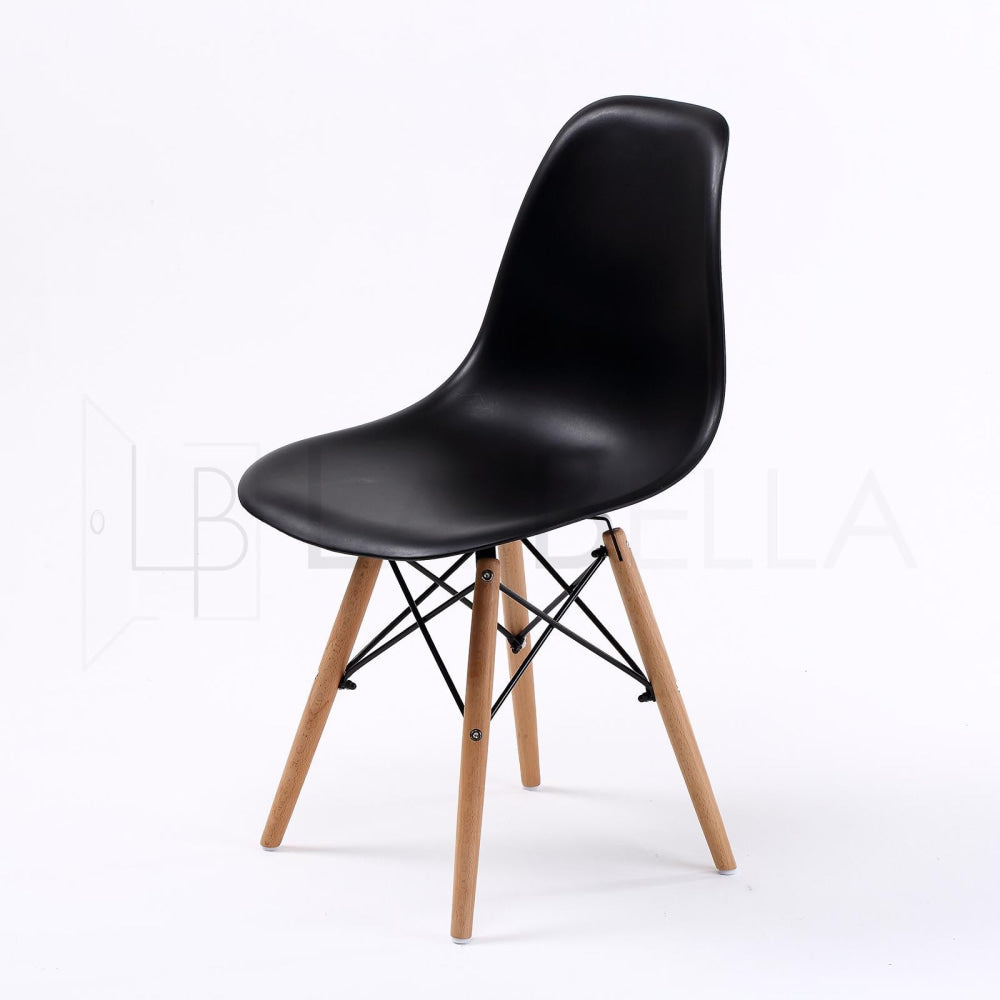 La Bella 4 Set Black Retro Dining Cafe Chair DSW PP Fast shipping On sale