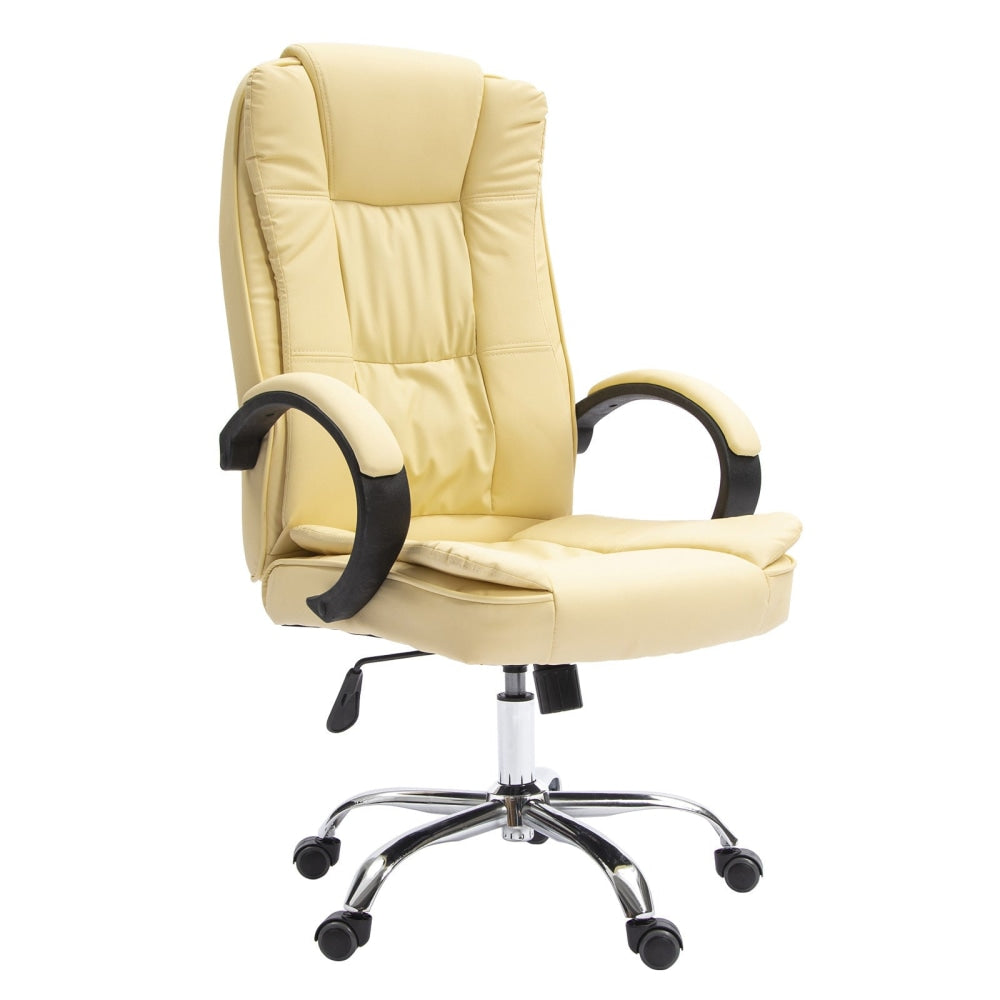 La Bella Beige Executive Office Chair Sage Dual-Layer Seat Fast shipping On sale