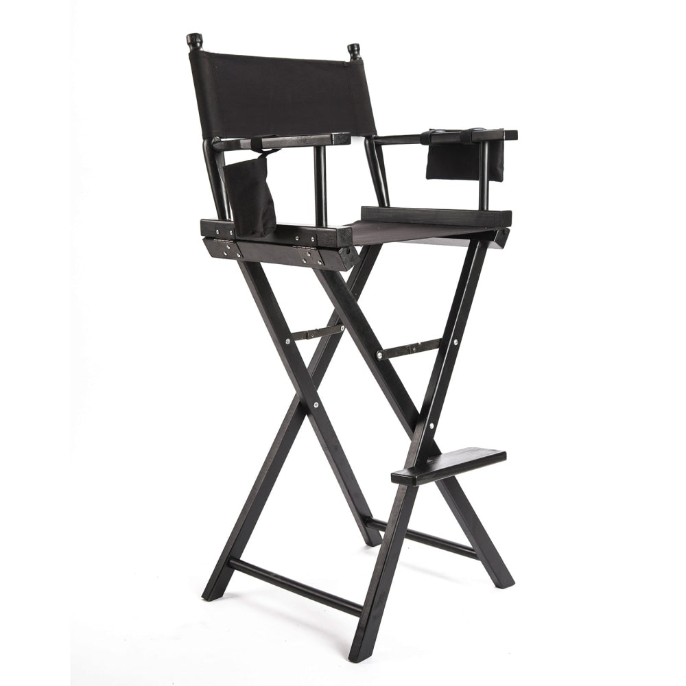 La Bella Black Folding Tall Chair DARK HUMOR Movie Director 75cm Bar Stool Fast shipping On sale