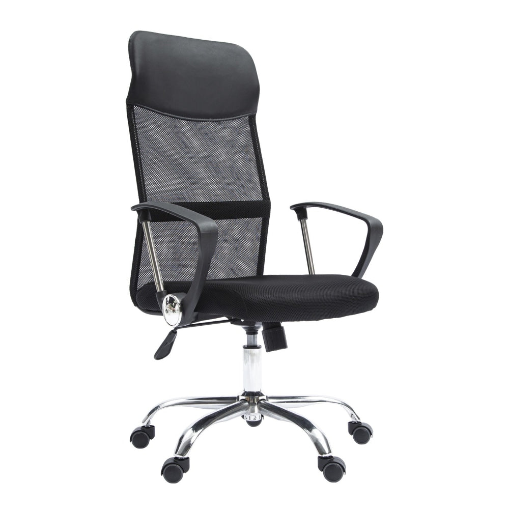 La Bella Black Office Chair Breeze Mesh High Back Tilt In-Built Lumbar Fast shipping On sale