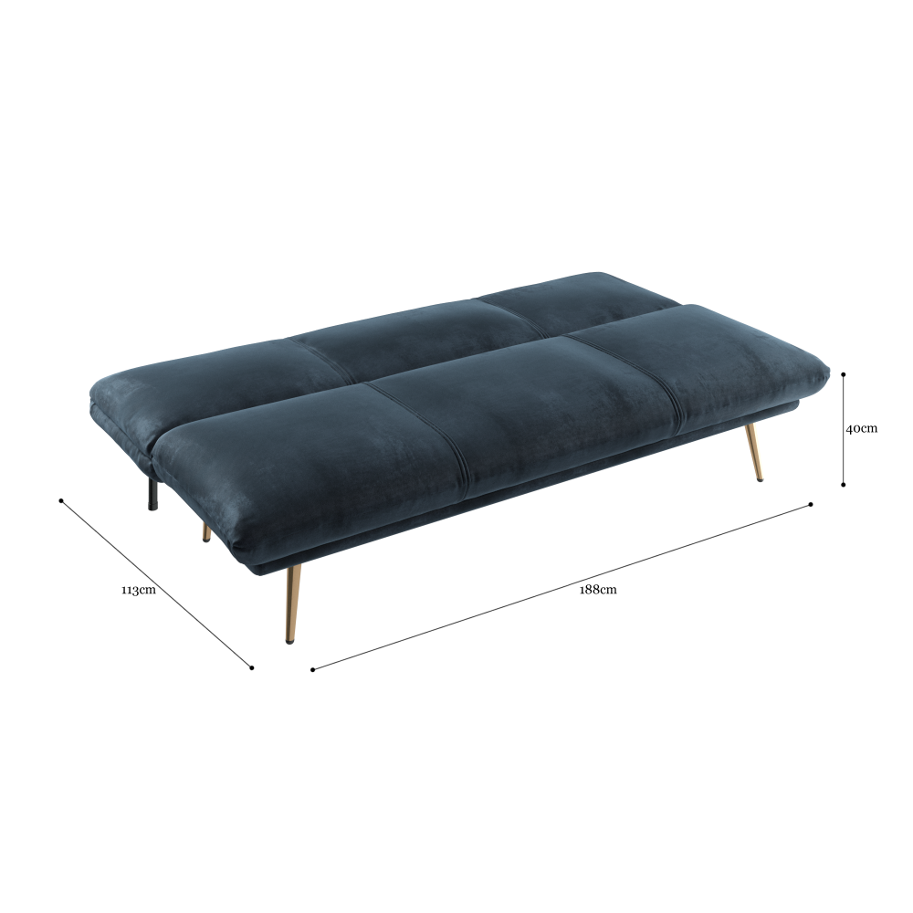 Lana Sofa Bed Navy Blue Fast shipping On sale