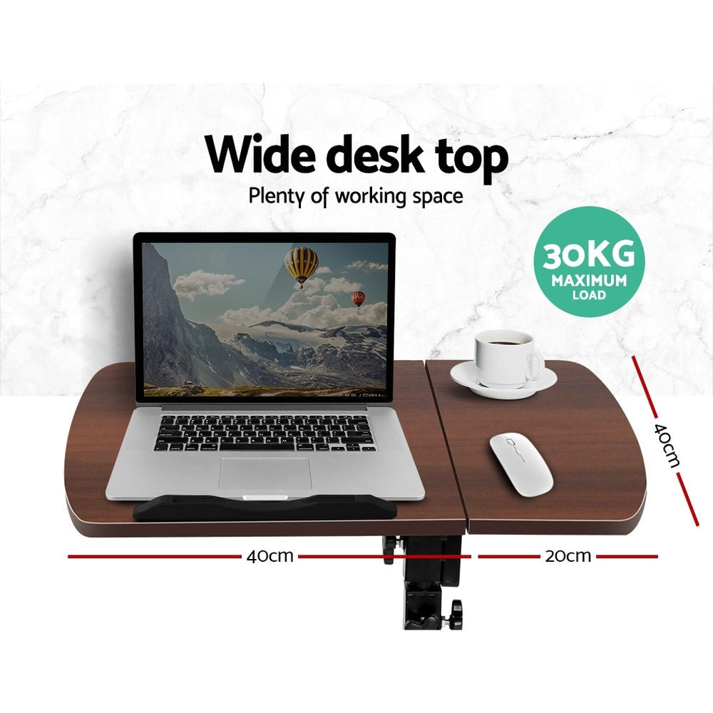 Laptop Table Desk Adjustable Stand - Walnut Office Fast shipping On sale