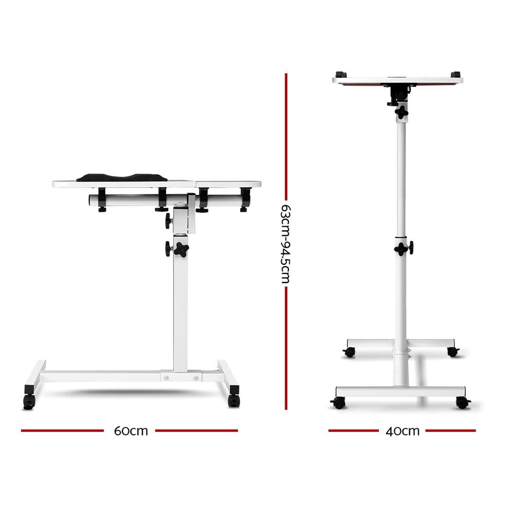 Laptop Table Desk Adjustable Stand With Fan - White Office Fast shipping On sale