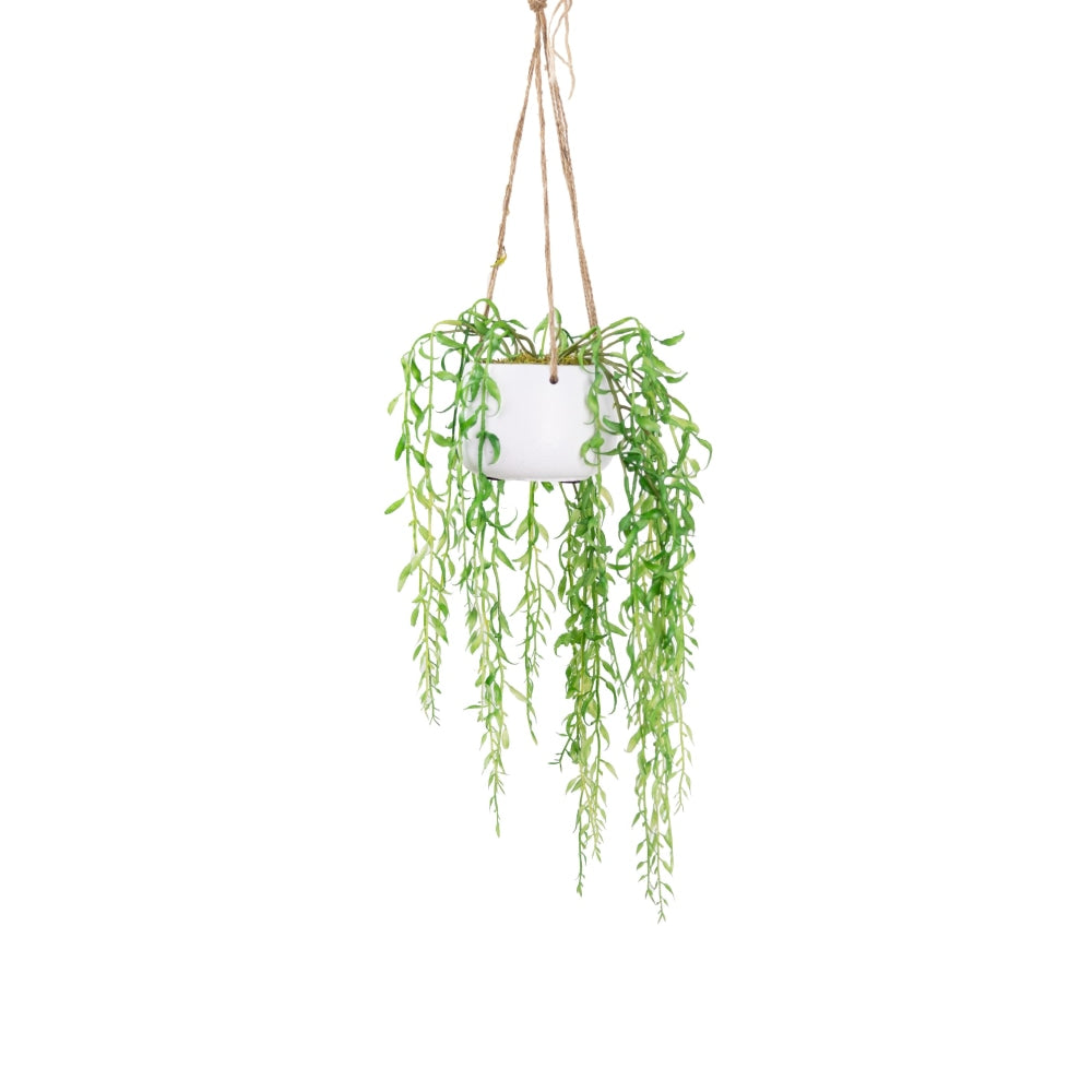 Leaves Artificial Faux Plant Decorative 75cm In Small Hanging Pot Fast shipping On sale