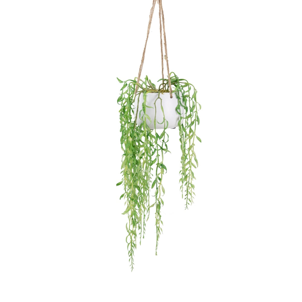 Leaves Artificial Faux Plant Decorative 75cm In Small Hanging Pot Fast shipping On sale