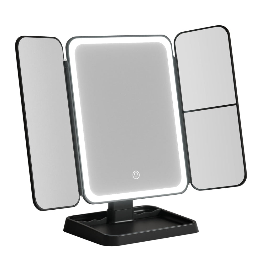 LED Makeup Mirror Tri-fold Lighted Vanity Mirrors 1X2X3X Magnifications Fast shipping On sale