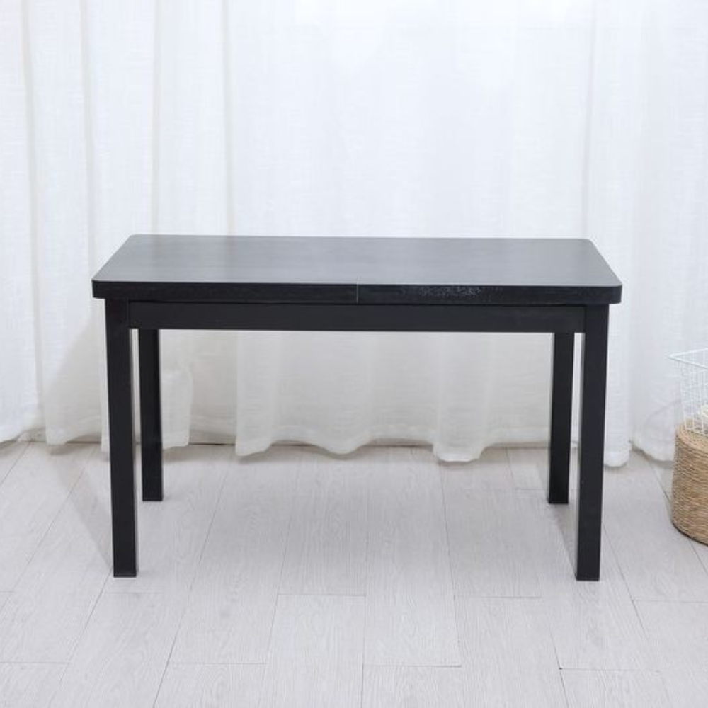 Contemporary Rectangular Coffee Table Metal Frame Wooden Top 90cm Black Fast shipping On sale