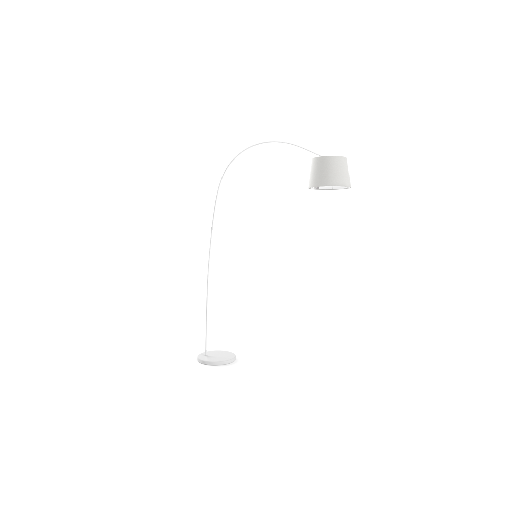 Leo Arc Floor Lamp Matte White Fast shipping On sale