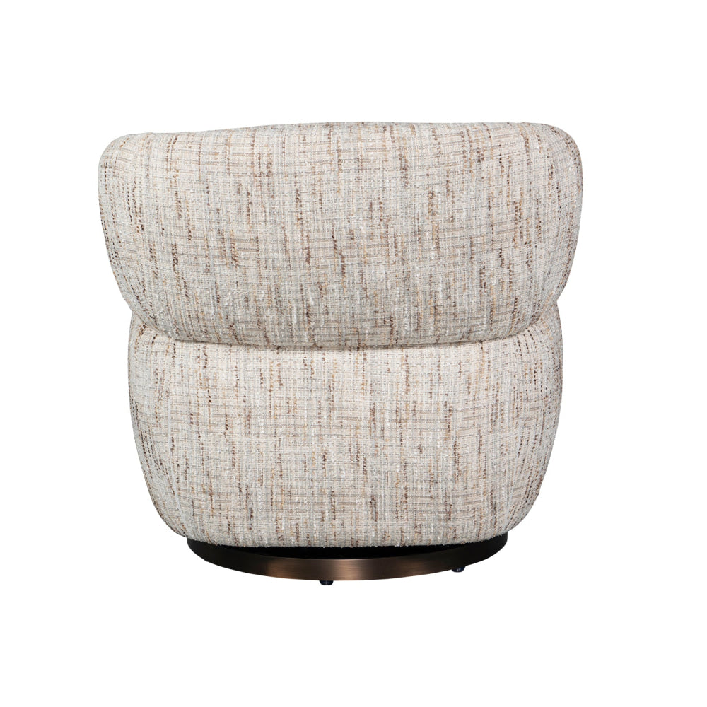 Lessi Modern Textured Fabric Swivel Occasional Accent Lounge Chair Birch Fast shipping On sale