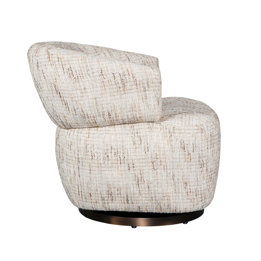 Lessi Modern Textured Fabric Swivel Occasional Accent Lounge Chair Birch Fast shipping On sale