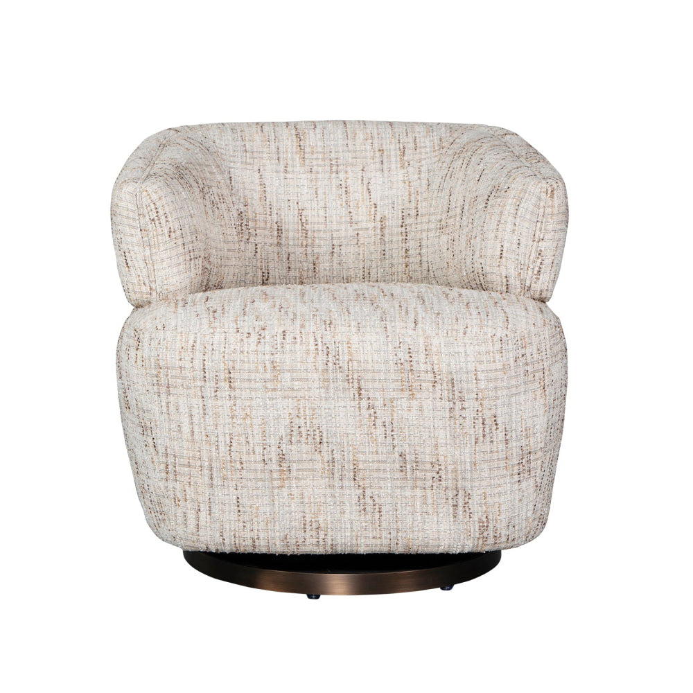 Lessi Modern Textured Fabric Swivel Occasional Accent Lounge Chair Birch Fast shipping On sale