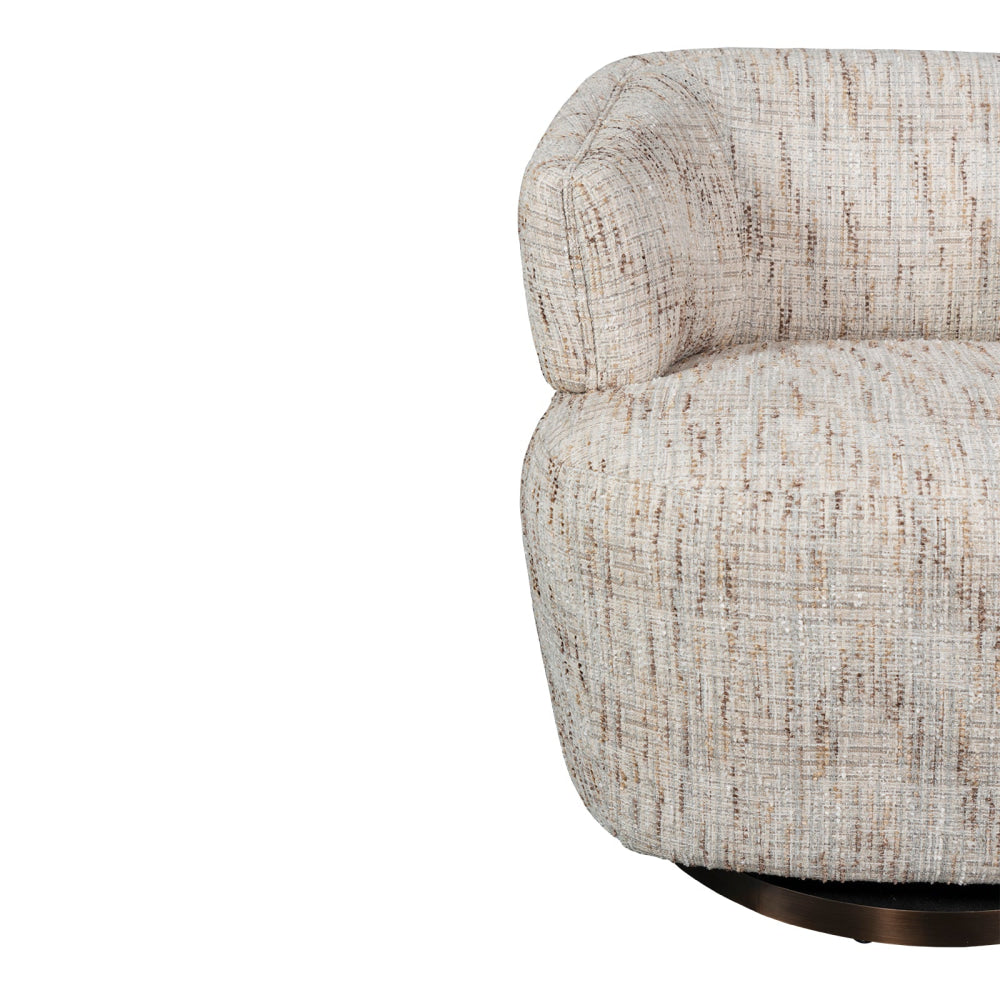 Lessi Modern Textured Fabric Swivel Occasional Accent Lounge Chair Birch Fast shipping On sale