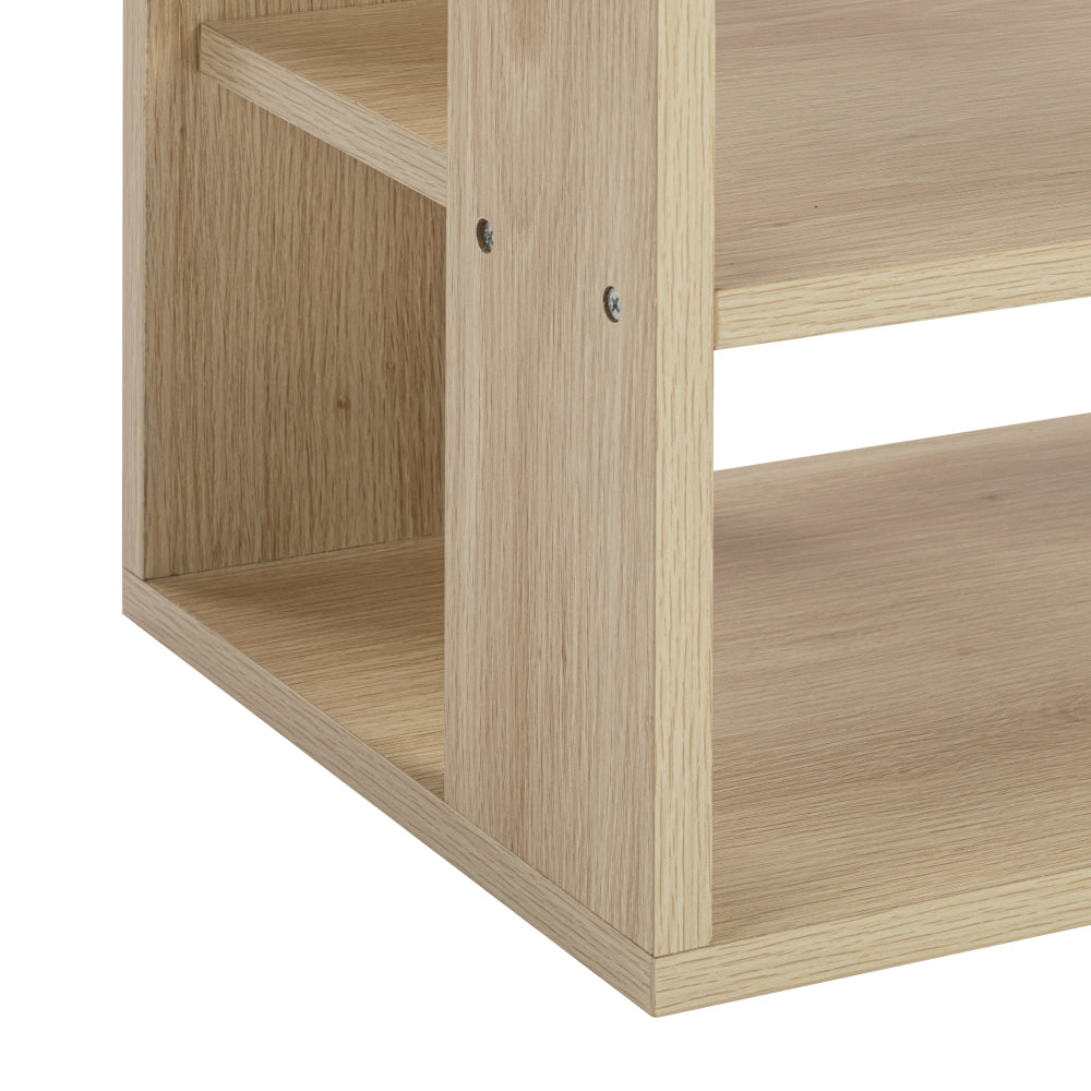 Lester 5-Tier Wooden Shoe Rack Shelves Storage Organiser 1-Drawer Oak Cabinet Fast shipping On sale