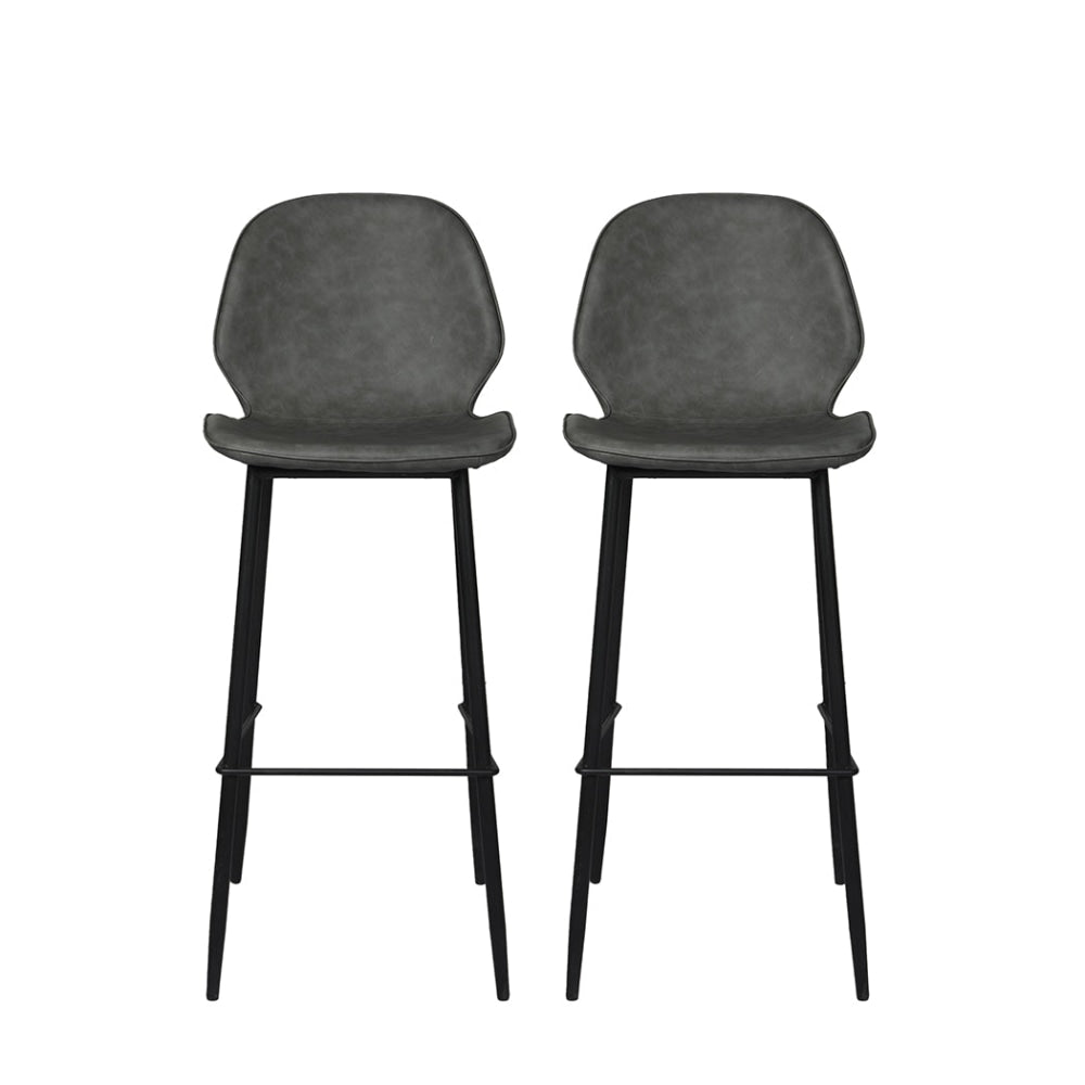 Levede 2x Bar Stool Counter Chair PU Leather Kitchen Pub Restaurant Padded Seat Fast shipping On sale