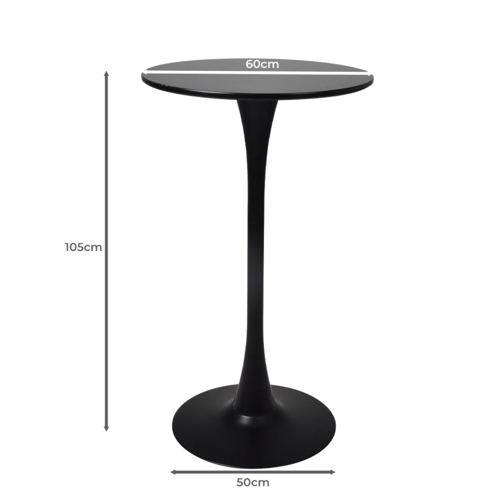 Levede 2x Bar Table Pub Tables Kitchen Marble Tulip Outdoor Round Metal Black Dining Fast shipping On sale