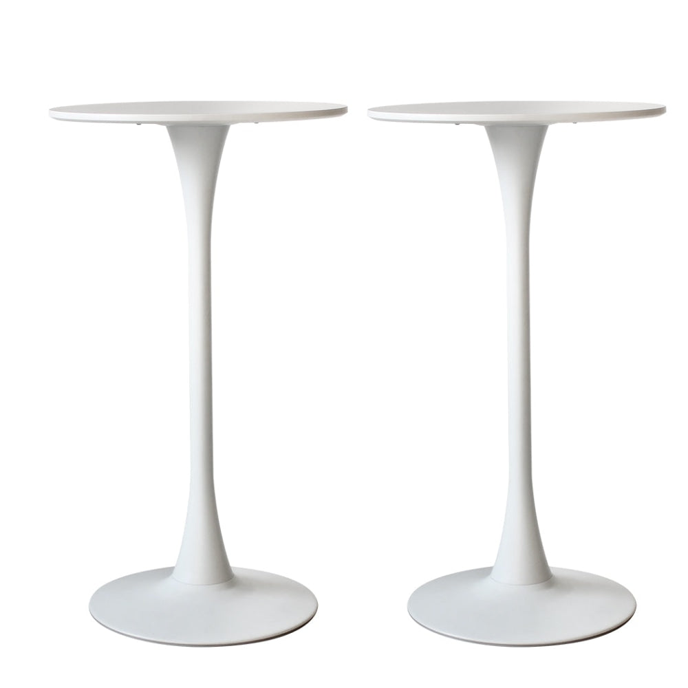 Levede 2x Bar Table Pub Tables Kitchen Marble Tulip Outdoor Round Metal White Dining Fast shipping On sale