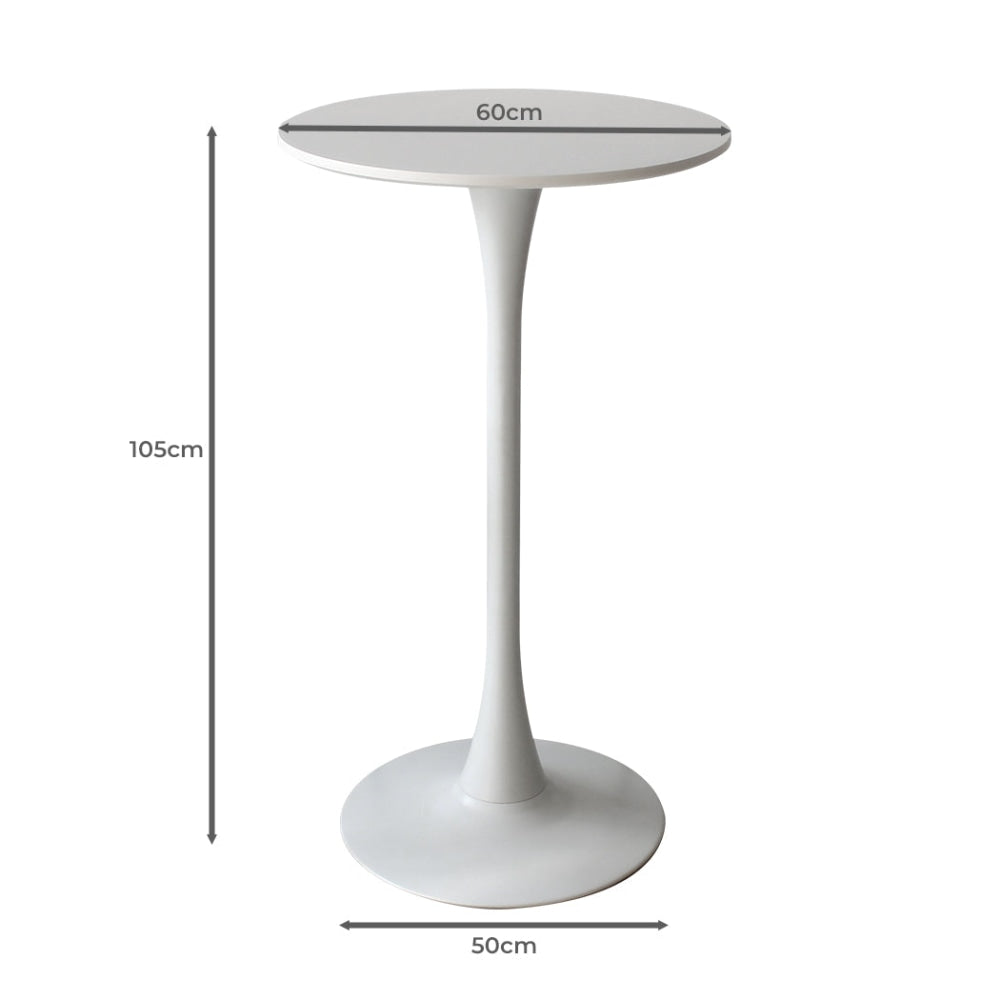 Levede 2x Bar Table Pub Tables Kitchen Marble Tulip Outdoor Round Metal White Dining Fast shipping On sale