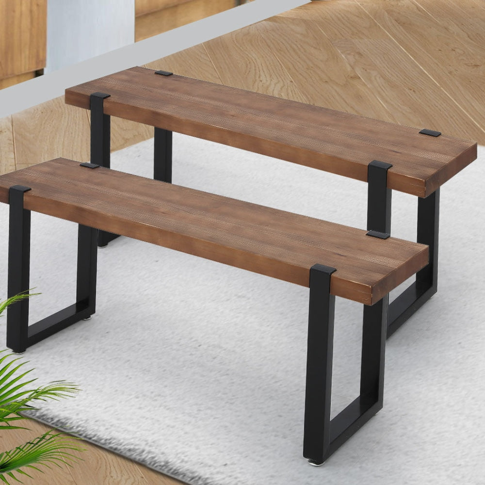 Levede 2x Dining Bench Chairs Wooden Seat Kitchen Outdoor Garden Patio 140CM Chair Fast shipping On sale