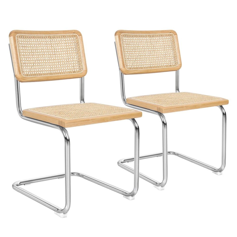 Levede 2x Dining Chairs Cesca Chair Replica Mid Century Modern Rattan Backrest Fast shipping On sale