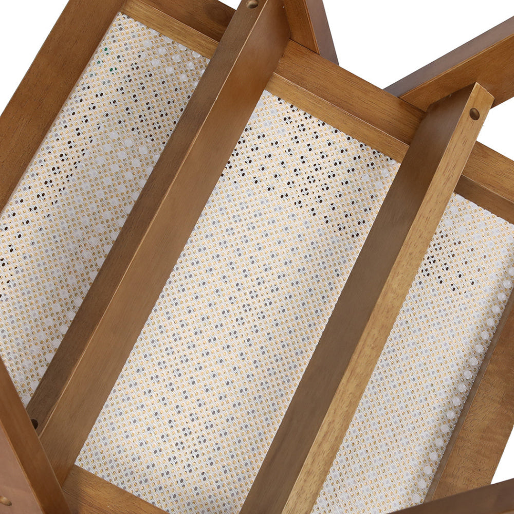 Levede 2x Walnut Wicker Armchair Dining Chair Fast shipping On sale