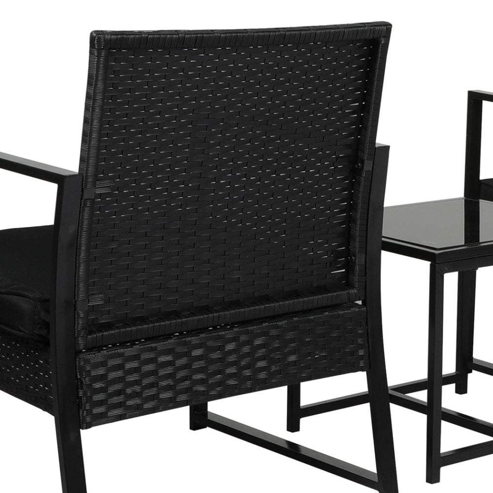 Levede 3 Pcs Outdoor Furniture Set Chair Table Setting Patio Garden Rattan Seat Sets Fast shipping On sale