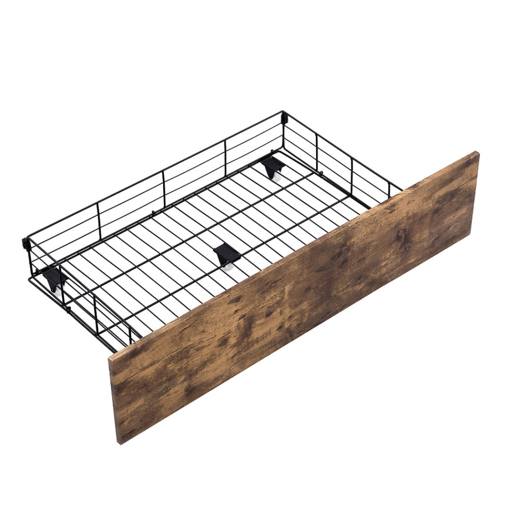 Levede 4 Queen Bed Frame Storage Drawers Metal Wooden Wood Bonus Bottom Mat Fast shipping On sale