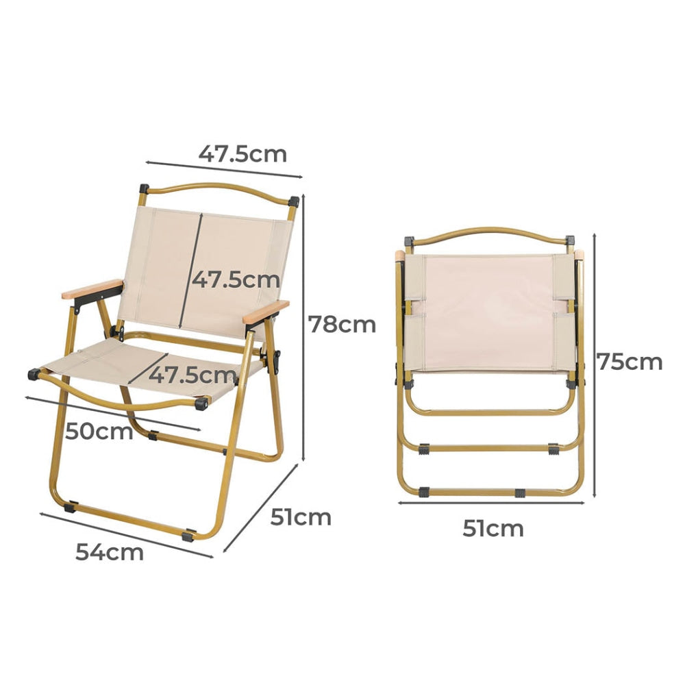 Levede 4PCS Camping Chair Folding Outdoor Portable Foldable Chairs Beach Picnic Sets Fast shipping On sale