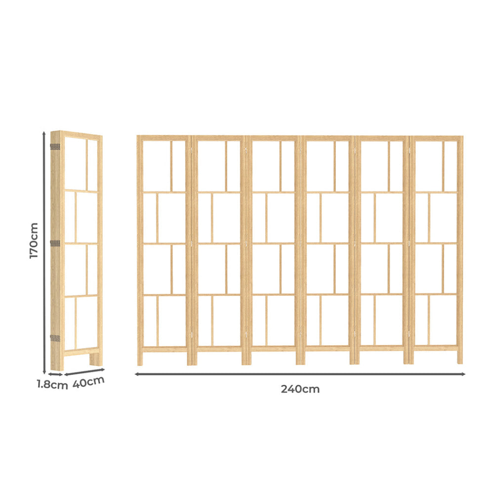 Levede 6 Panel Room Divider 170cm Freestanding Screen Fast shipping On sale