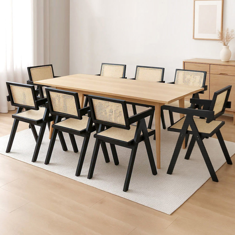 Levede 8x Black Wicker Armchair Dining Chair Fast shipping On sale