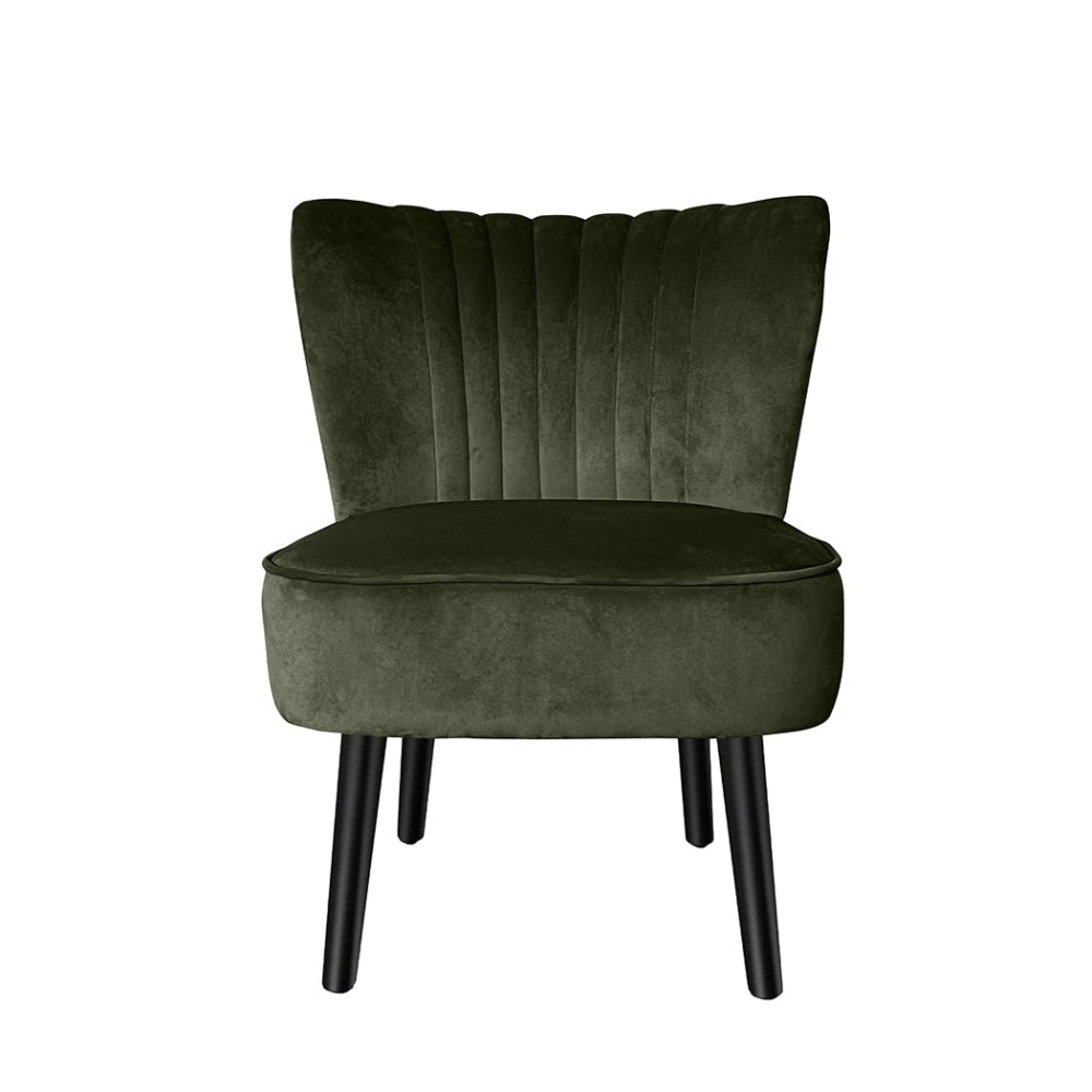 Levede Accent Chair Velvet Sofa Single Seater Lounge Shell Scallop Home Green Fast shipping On sale