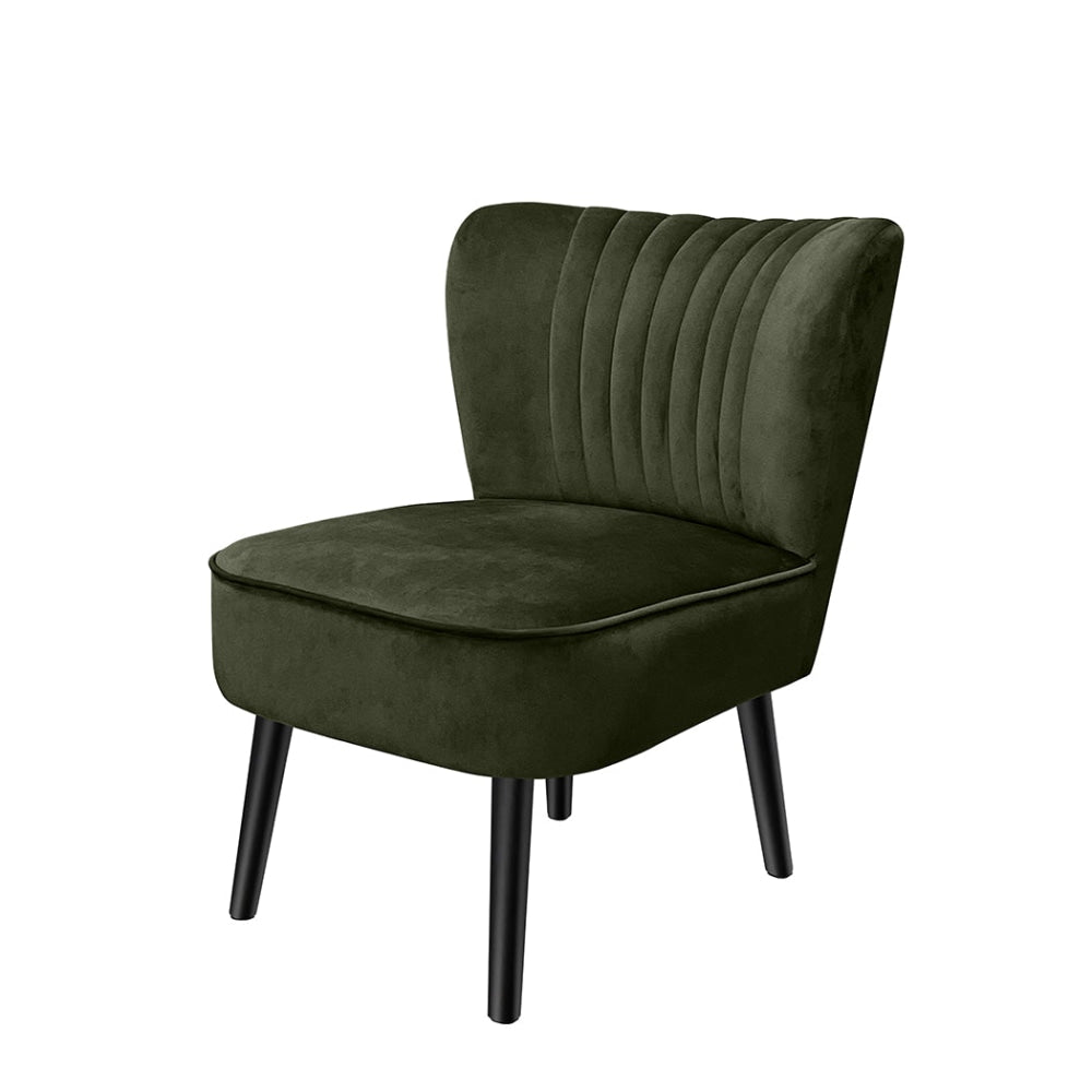 Levede Accent Chair Velvet Sofa Single Seater Lounge Shell Scallop Home Green Fast shipping On sale