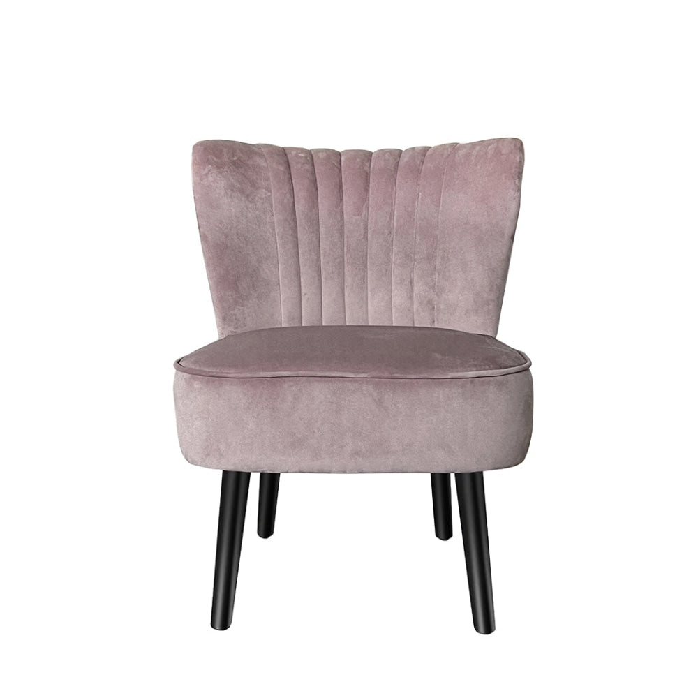 Levede Accent Chair Velvet Sofa Single Seater Lounge Shell Scallop Home Pink Fast shipping On sale