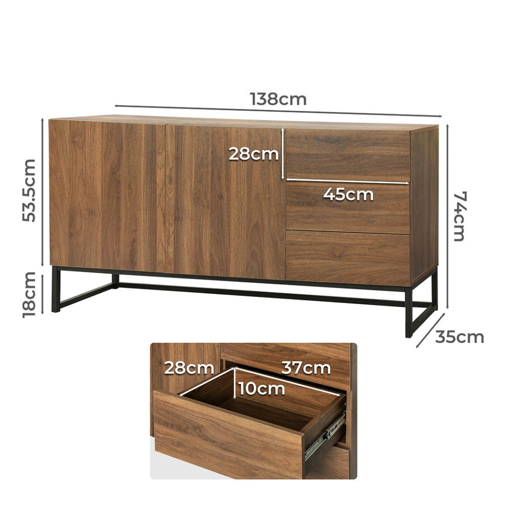 Levede Buffet Sideboard Storage Cabinet Drawers Shelf Kitchen Cupboard Hallway & Unit Fast shipping On sale