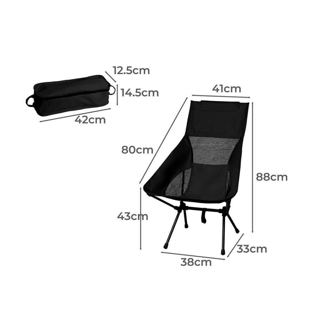 Levede Camping Chair Folding Outdoor Portable Lightweight Fishing Beach Picnic Furniture Fast shipping On sale